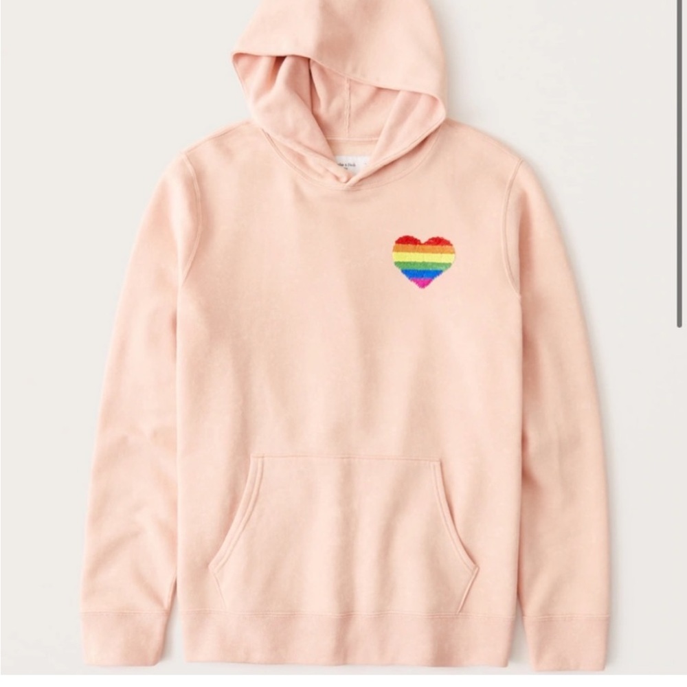 Abercrombie & Fitch Pride Flip Sequin Heart Hoodie